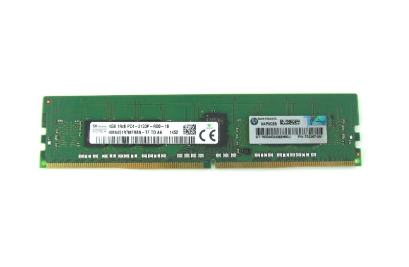 HP 4GB (1x4GB) Single Rank x8 DDR4-2133 CAS-15-15-15 P/N 752367-081