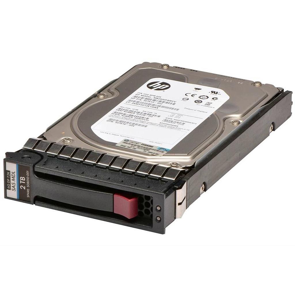HPE P2000 2TB 6Gb SAS 7.2K 3.5inch MDL HDD P/N AW555A