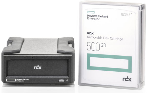 HPE RDX+ 500GB USB 3.0 External Removable Disk Backup System P/N B7B66B