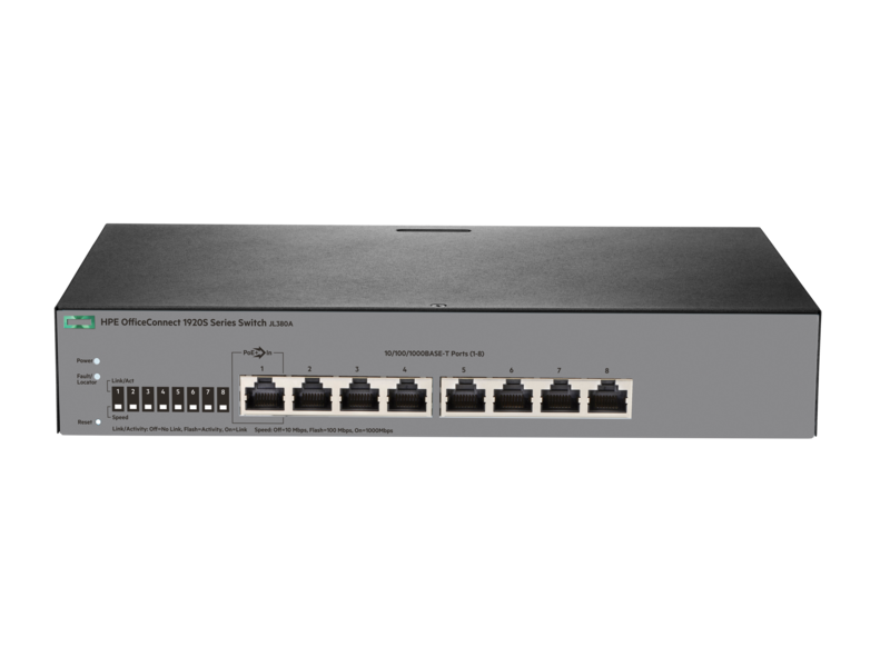 HPE OFFICE CONNECT 1920-8G SWITCH 8XRJ45 10/100/1000 JL380A