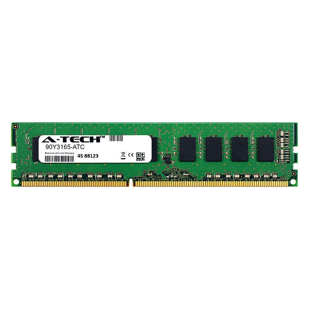 8GB (1x8GB, 2Rx8, 1.5V) PC3-10600 CL9 ECC DDR3 1333MHz LP UDIMM P/N 90Y3165