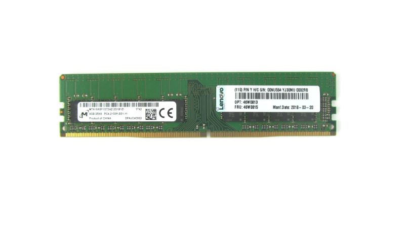 8GB (1x8GB, 2Rx8, 1.2V) PC4-17400 DDR4 2133MHz LP ECC UDIMM P/N 46W0813