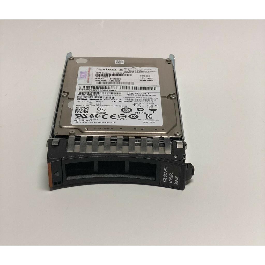 IBM Disco SAS 300GB 2.5inch SFF Slim-HS 10K 6Gbps SED (Self Encription Device) P/N 44W2264