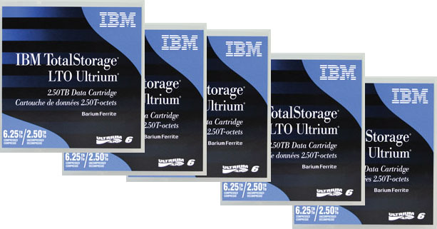 Ultrium 6 Data Cartridges 5-Pack P/N 35P1902